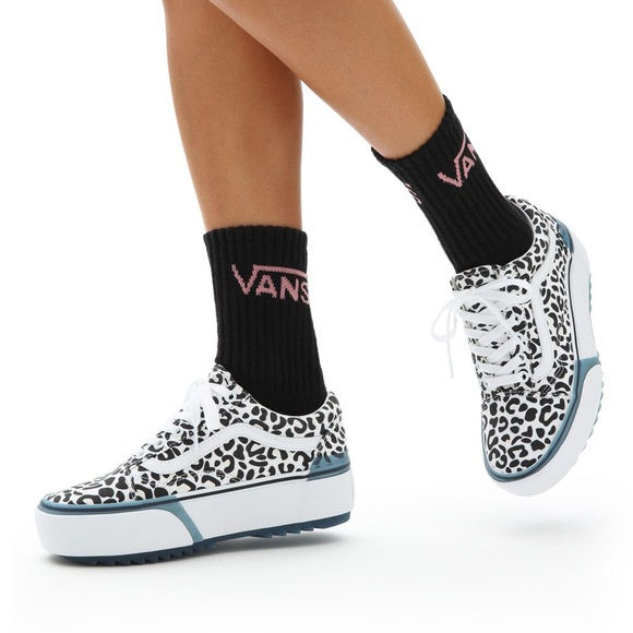 Vans Old Skool Stacked UV Ink Leopard Print Shoes - Picture 6 of 10